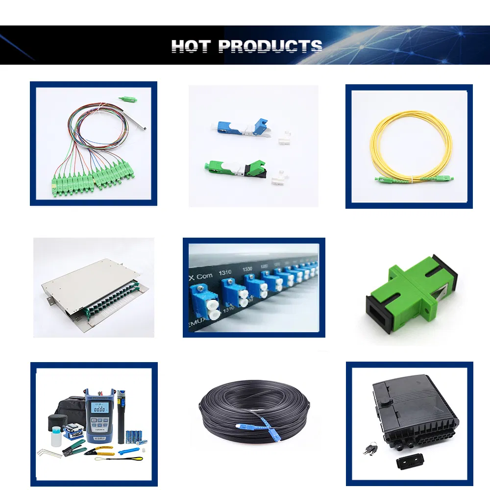 1-12 Fiber Gjyxch Self-Supporting Messenger Type Outdoor FTTH Drop Cable
