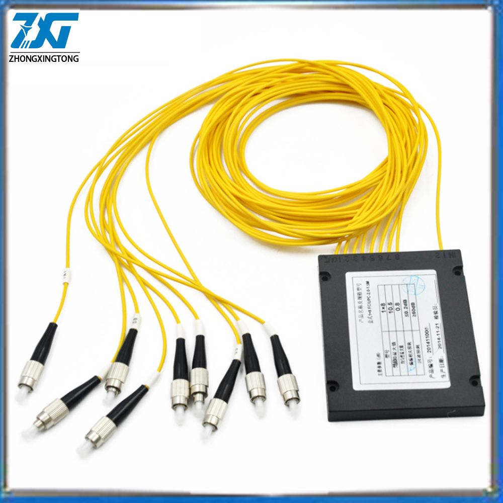 1/8 FTTH Fiber Optic Splitter Cable Branching Device Single Mode FC/Upc Interface Telecom PLC Cassette