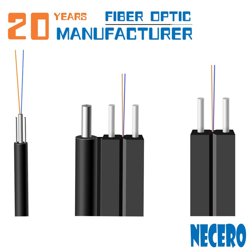2 Fibers Single-Mode Single-Armored Kfrp Strength PE Custom Outdoor FTTH Duct Cable for Belgium Cabling Systems