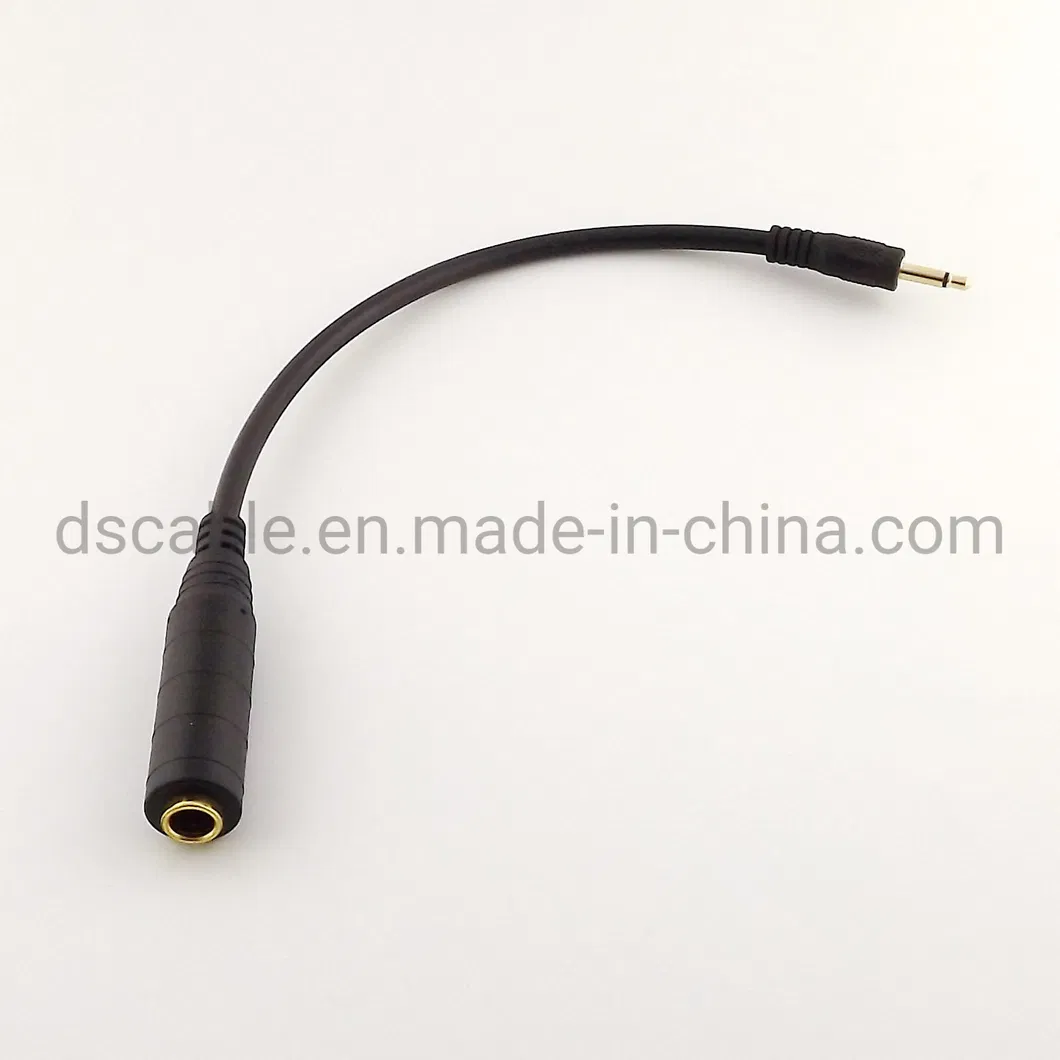 6.35mm 2 Pole Male Mono to RCA Phono Male Audio Extension Cable