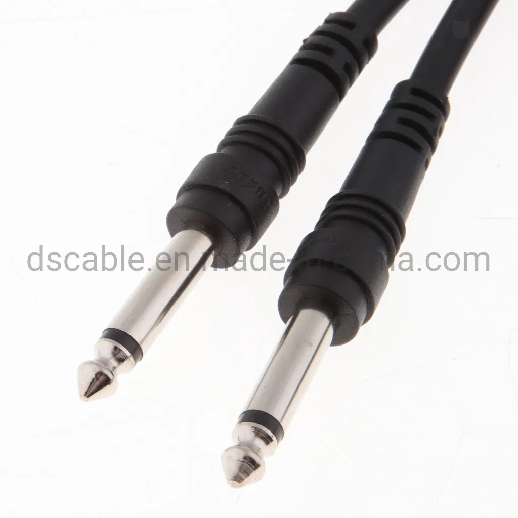 6.35mm 2 Pole Male Mono to RCA Phono Male Audio Extension Cable