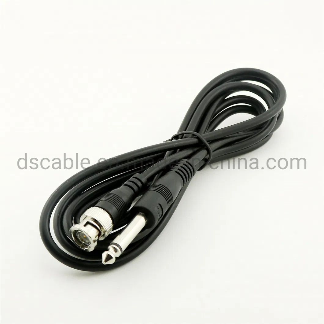 6.35mm 2 Pole Male Mono to RCA Phono Male Audio Extension Cable