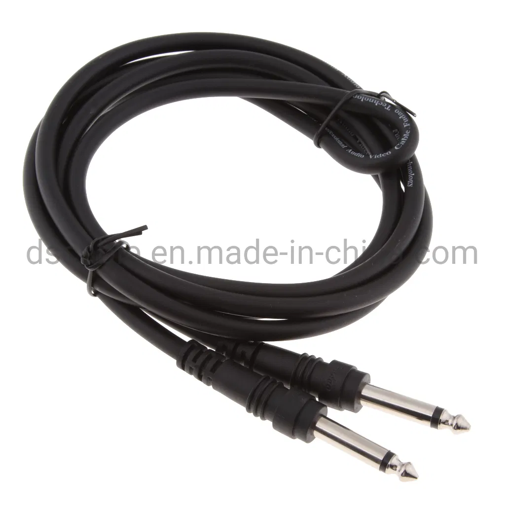 6.35mm 2 Pole Male Mono to RCA Phono Male Audio Extension Cable