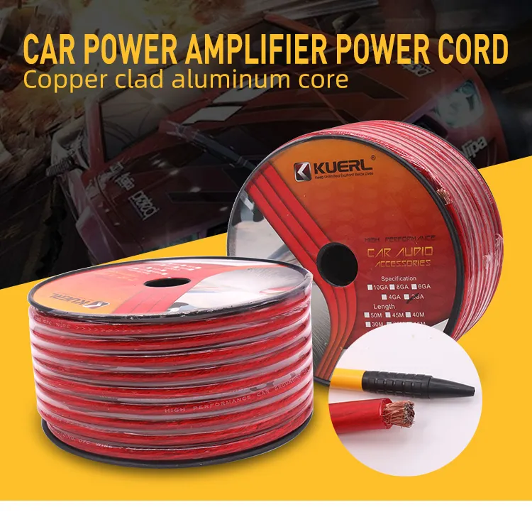 Best Selling New Product 2ga/4ga Copper Clad Aluminum Core Car Audio Amplifier Power Cables