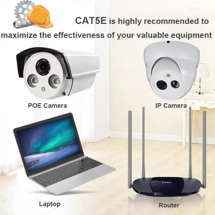 Cabo Cat5 23AWG UTP 305m Carton Price Fluk Certifier Fire Resistant Cat5e PE Insulation Outdoor Cat5 LAN Cable
