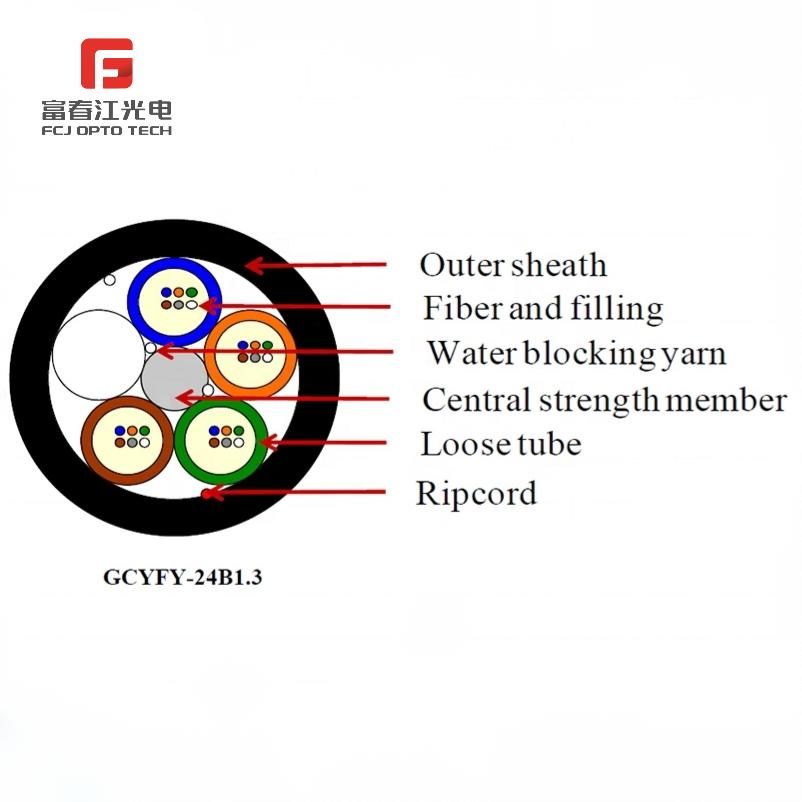 Cheapest Price 4 8 12 24 Core Gjbfjv Indoor Multi Mode Breakout Fiber Optic Cable by 20 Years Factory Necero