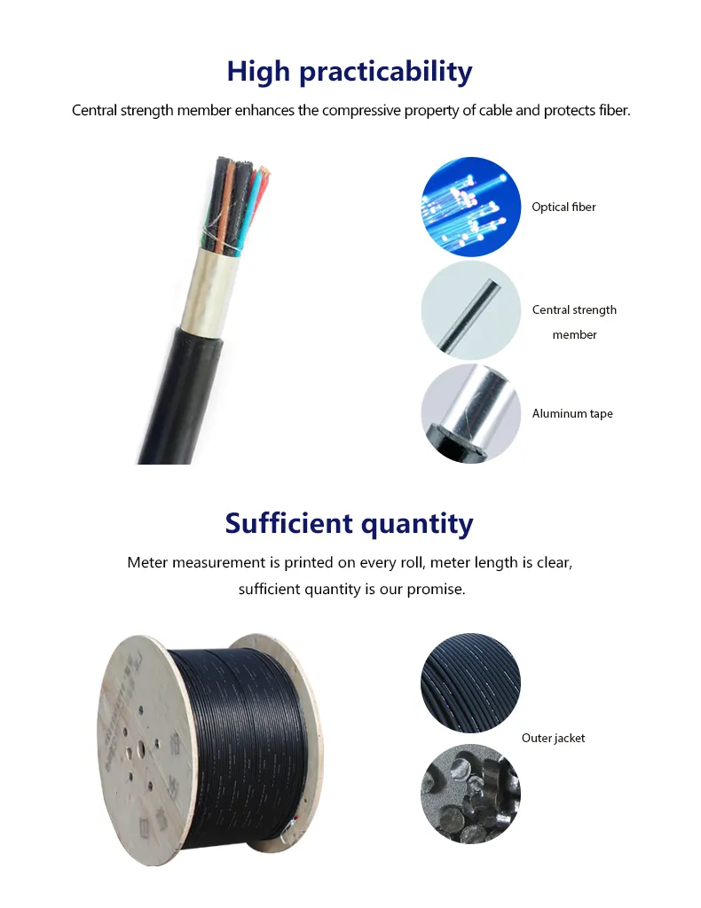 Fiber and Copper Hybride Cable for Base Station