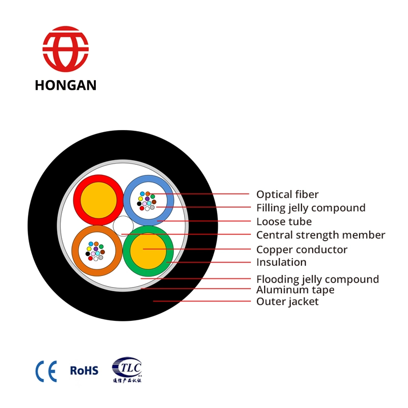 Fiber and Copper Hybride Cable for Base Station