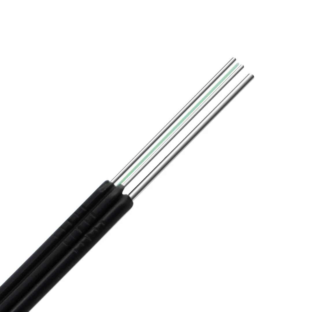 FTTH 1 2 4 6 8 Core Indoor Outdoor Fiber Optic Drop Cable with Steel Wire or FRP Price Optical Cable
