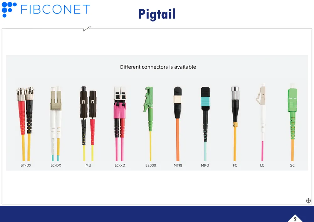 FTTH Single Mode 4 6 8 12 24 48 96 Core Distribution St Upc APC Fan-out Bundle Fiber Optic Pigtail