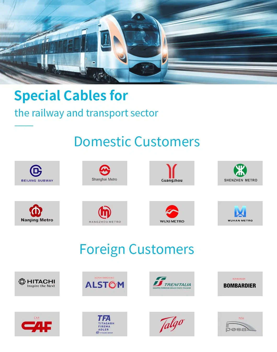 High Speed LAN Cat7 Cable with Reduced Weight for Subway