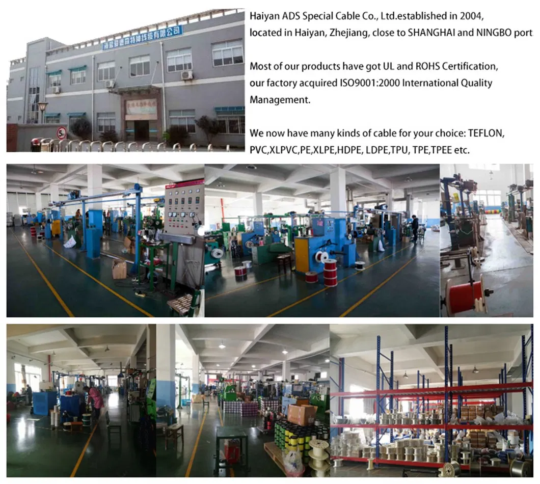 High Temperature Flexible Stranded Copper Sensor Electric Wire UL 1007 Single Core PVC Insulated Wire