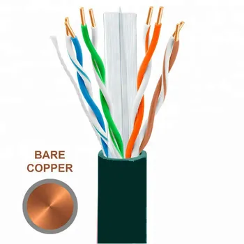 Indoor 305m 1000FT Pull Box Bare Copper 23AWG CAT6 UTP LAN Cable
