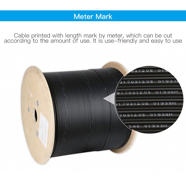 Indoor Outdoor 1 2 4 Core FTTH Fiber Optic Drop Cable