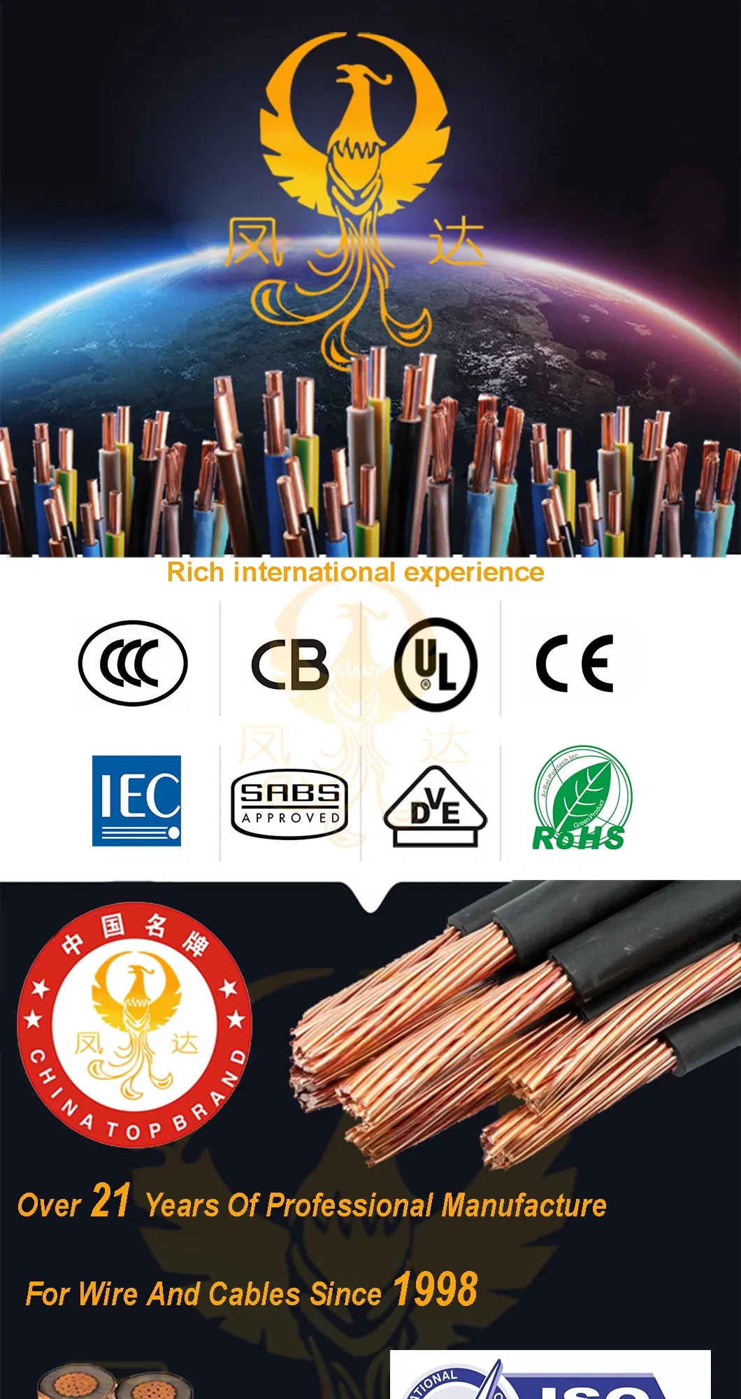 Industrial Cables H07bn4-F 3 Core 1.25 mm² Mains Power Cable, Black Rubber Sheathed Cable