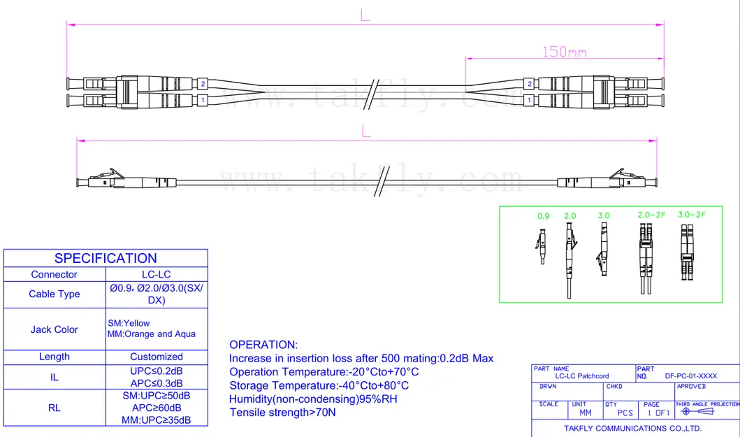 LC Upc Duplex Singlemode Optical Fiber Patchcord