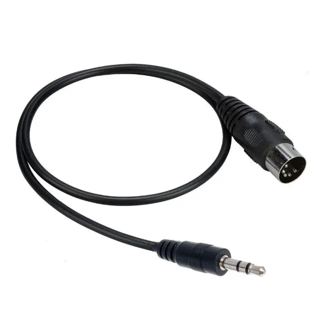 MIDI DIN 5pin Male Plug to 1X3.5mm 1/8 Jack Mono Audio Cable Adapter