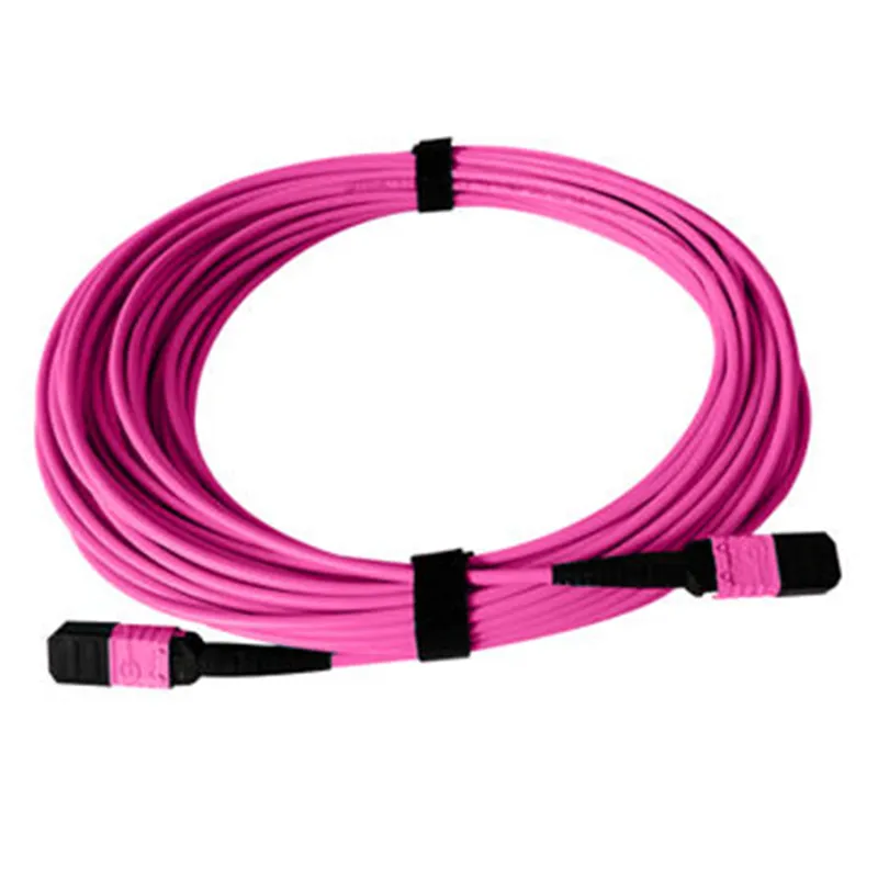 MPO Om4 8 Cores Multi Mode Jumper MPO Fiber Patchcord Fiber Optic MPO Patch Cord Cable