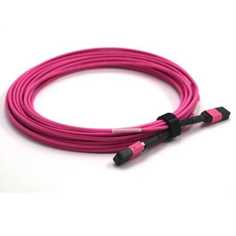 MPO Om4 8 Cores Multi Mode Jumper MPO Fiber Patchcord Fiber Optic MPO Patch Cord Cable