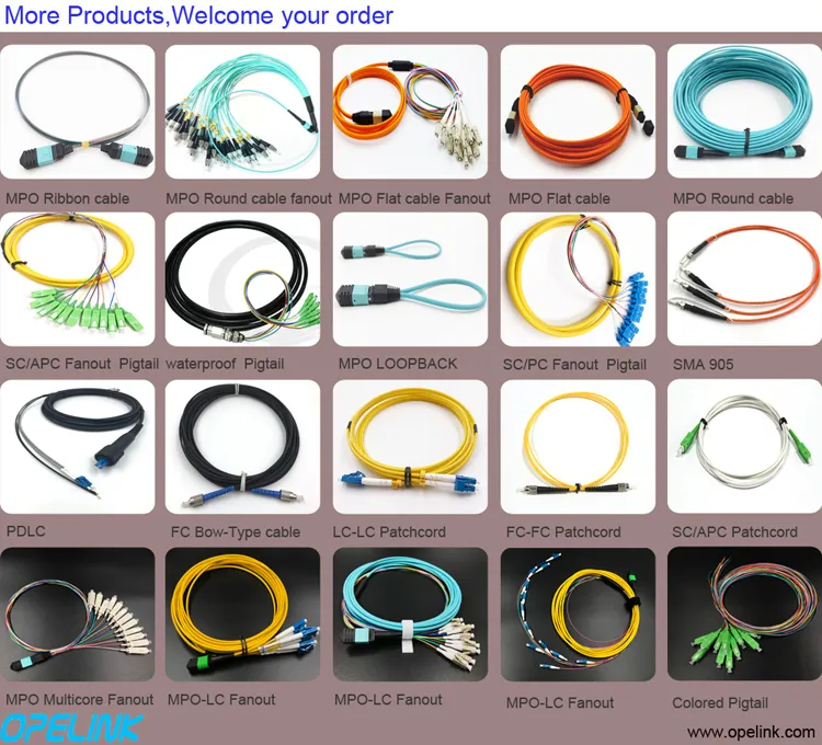 RoHS Low Price OEM Opelink Crosslinking Fiber Optical Patchcord 0.9mm, 2.0mm, 3.0mm G652D, G657A1