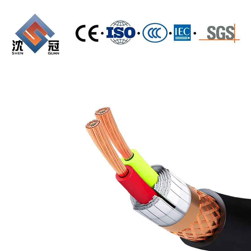 Shenguan Cy LSZH Control Cable, 300/500 V, Flexible Cu/Hf/Petp/Tcwb/LSZH (BS 6500/BS EN 50525-3-11) Flexible 6/10kv Aluminum Alloy Cable