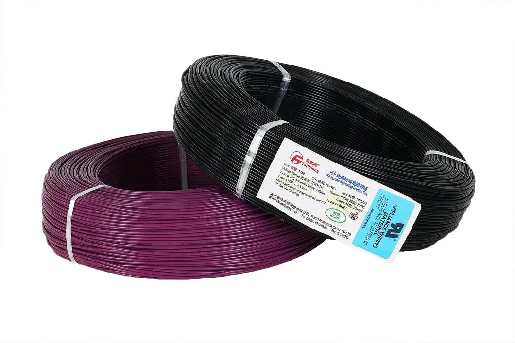 Taifulong FEP High-Voltage UL3239 22AWG 200° C 20kv-DC Tinned Copper Electric Wire Manufacturer Teflon Electronic Cable