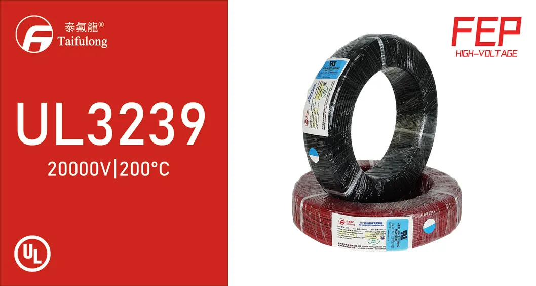 Taifulong FEP High-Voltage UL3239 22AWG 200° C 20kv-DC Tinned Copper Electric Wire Manufacturer Teflon Electronic Cable