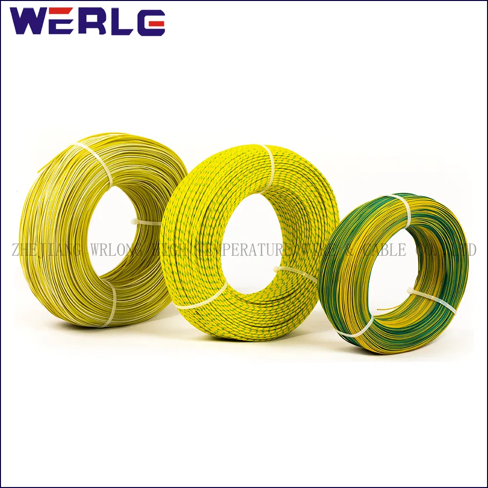 UL 3239 22AWG 20000V/2K Yellow Flexible Silicone Rubber Insulated Electrical Wire High-Temperature Wire