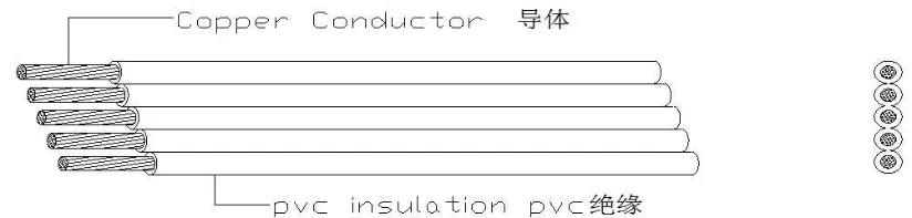UL2468 AWG26 Standard Ribbon Flat Electrical Wire
