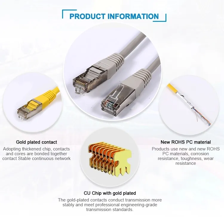 UTP Cat5e Indoor/ Outdoor Network and Communication Cable Patch Cord Jumper Cable